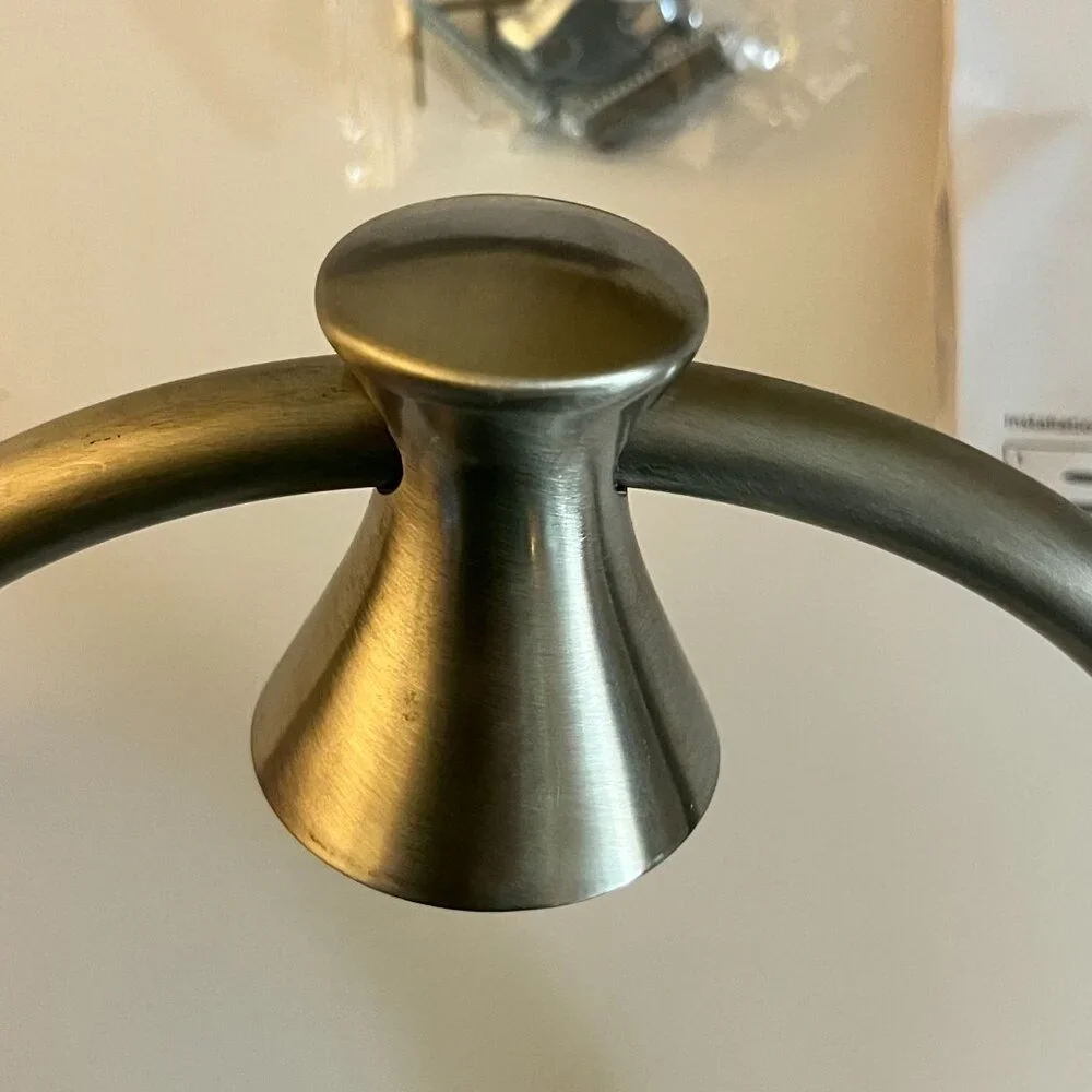 Delta Lahara Towel Ring Brushed Nickel –‎ Open Box, Complete Hardware